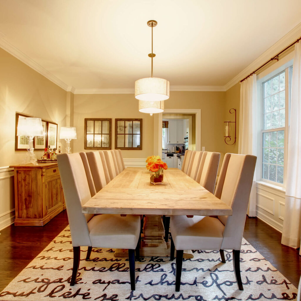 Dining room carpet flooring | Custom Carpet Centers