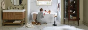 Bathroom tile flooring | Custom Carpet Centers